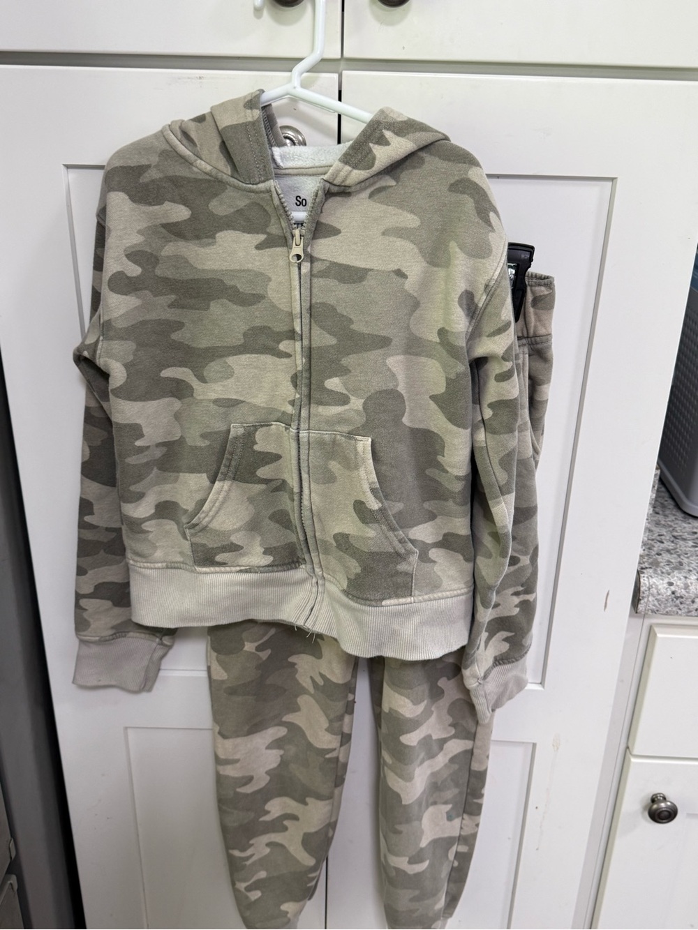 Soho Kids Olive Camo Zip Hoodie & Joggers
